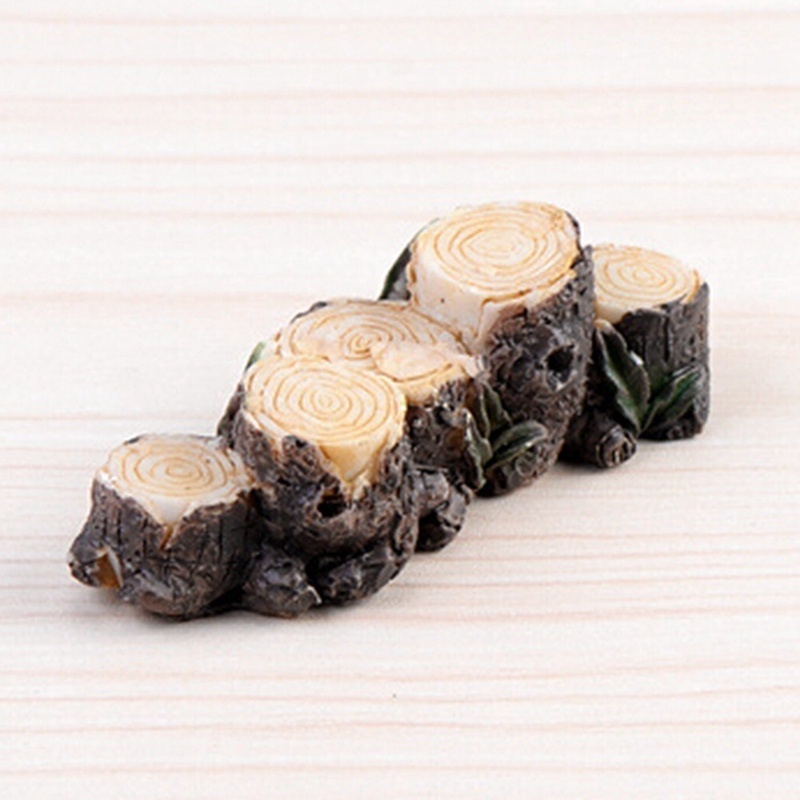 1pc Tree Stump Bridge Model Mini Resin Fairy Garden Miniatures DIY Doll House/ Terrarium/ Succulents/ Micro Landscape Decoration