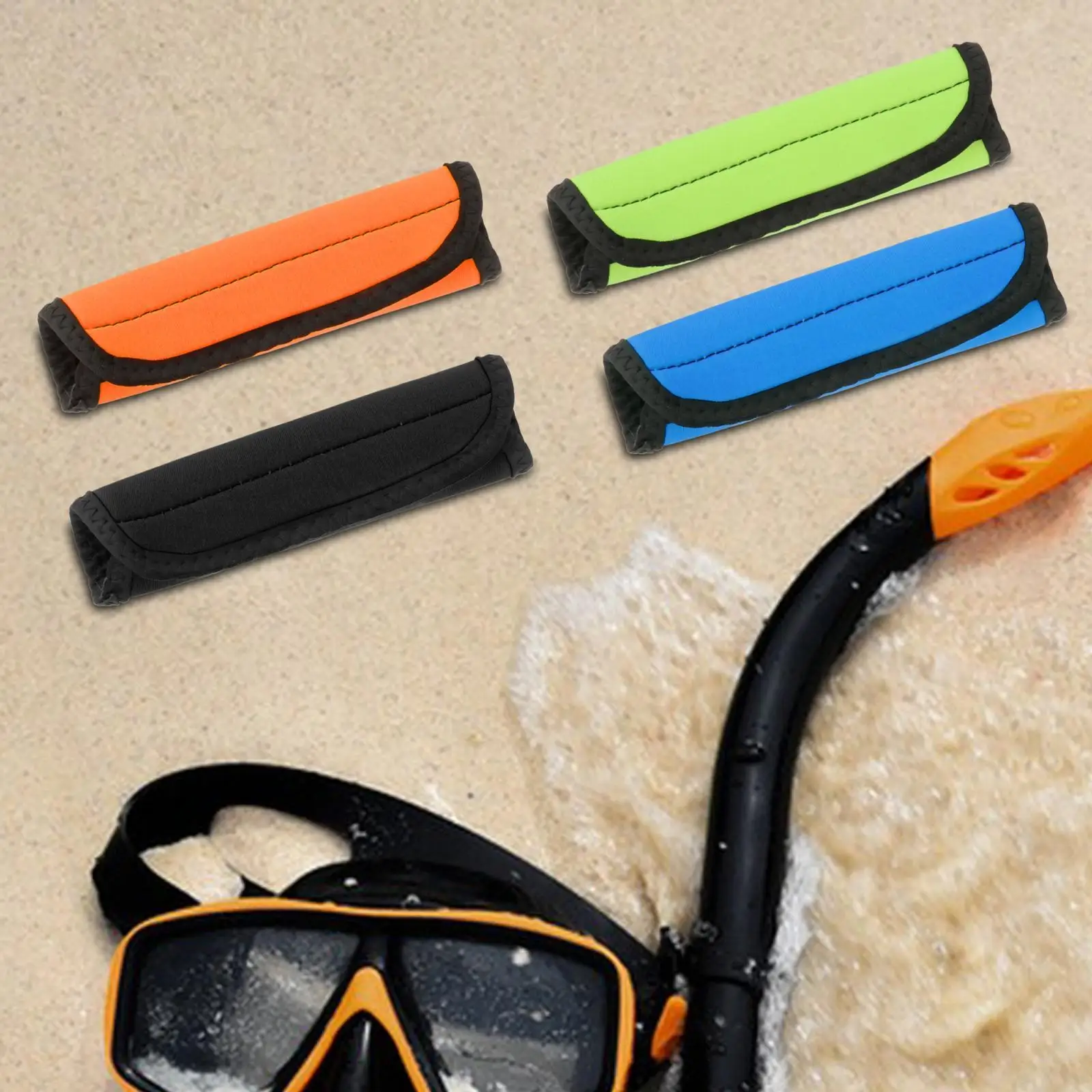 Protective Snorkel Sleeve Snorkeling Hook and Loop Closure Neoprene Rubber Case Snorkel Buoyancy Sleeve for Water Sports Swim