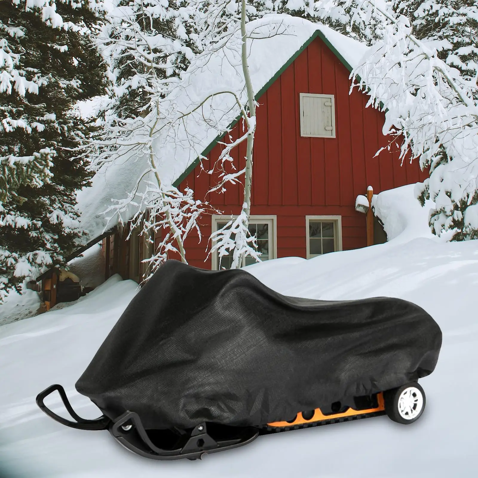 Snow Sled Storage Cover Dustproof Elastic Snowmobile Cover Outdoor Sports Shield
