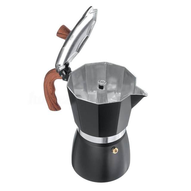 Aluminum coffee pot Italian mocha pot ten horns anise household aluminum  pot of coffee machine D098