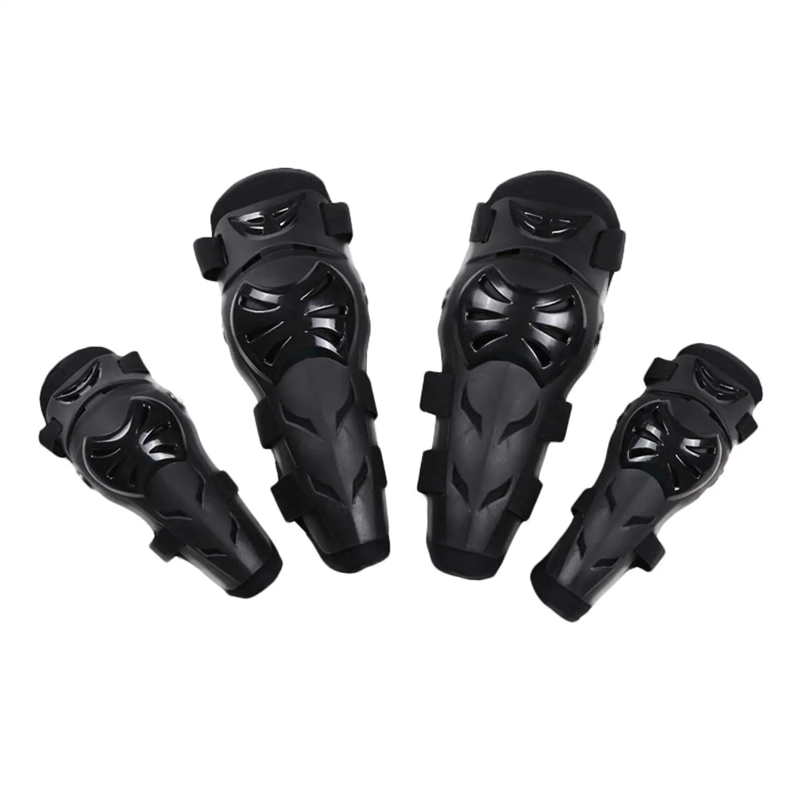 4 Pieces Motorcycle Knee Shin Guards for Skating Cycling Powersports