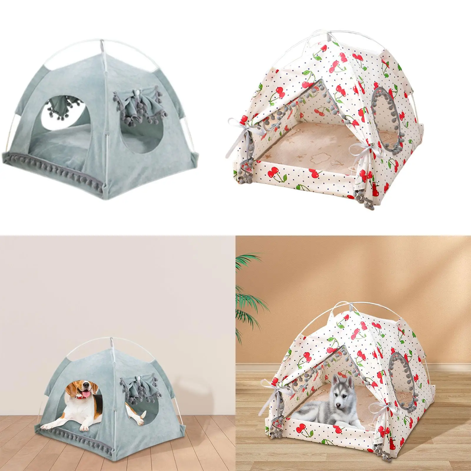 Cat House Self Warming Portable Dog House Ventilated Cat Kennel Cave Nest for