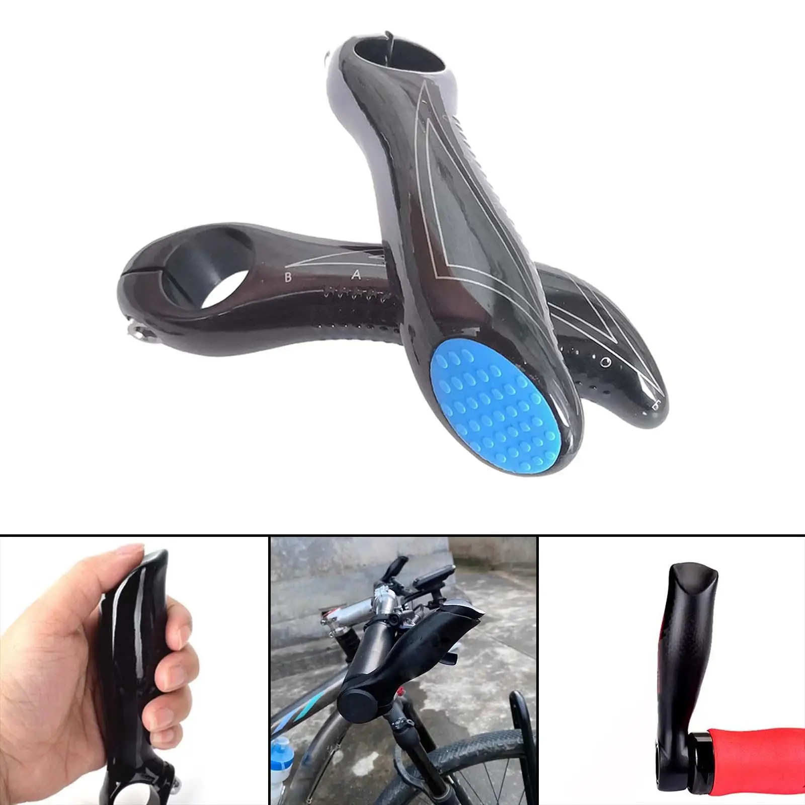 2x Bicycle Handlebar Ends Lightweight Ergonomic Bicycle Handle Bar Ends bike handle bars parts replacement repair