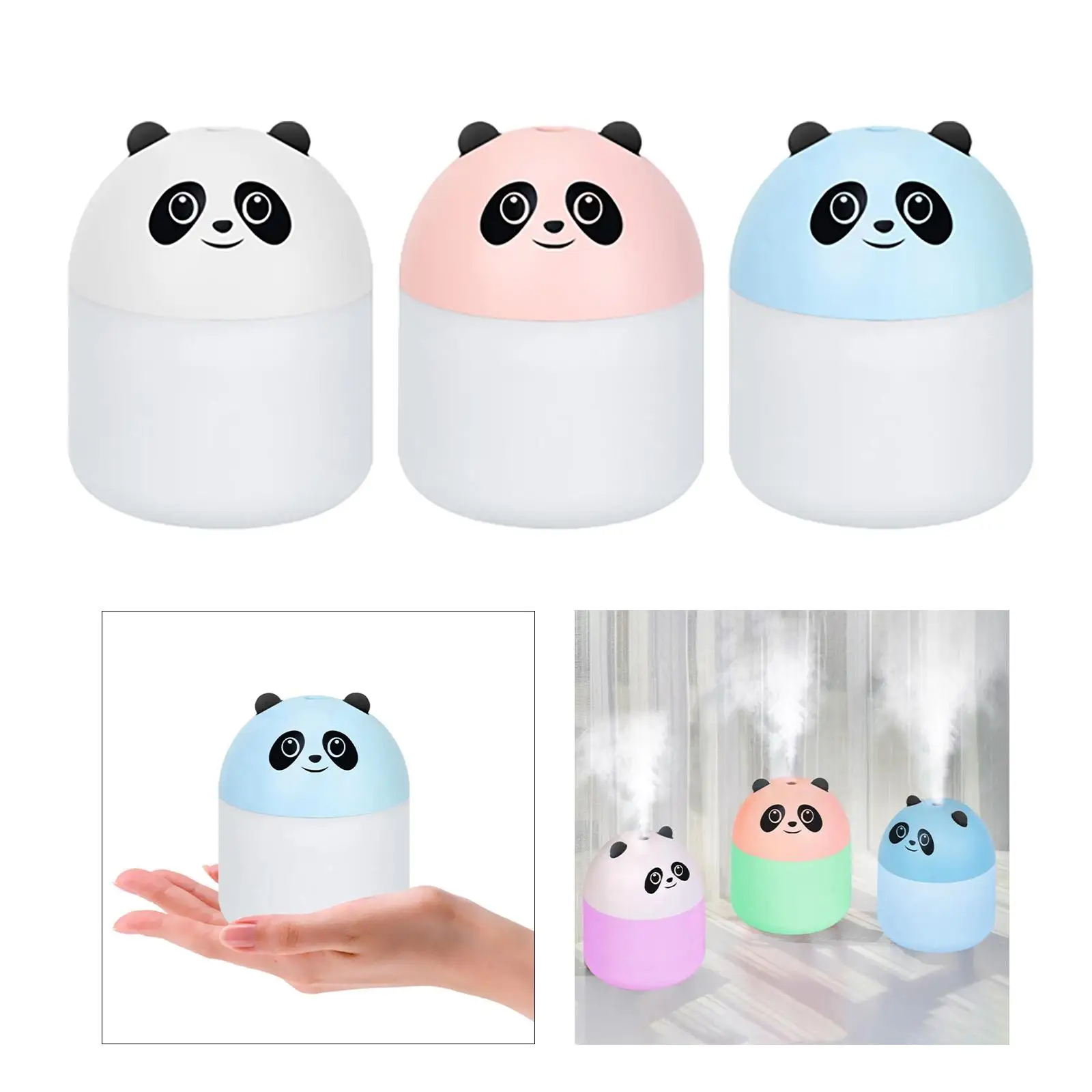 Small Air Humidifier Mist Diffuser 250ml 2 Adjustable Mist Modes for Office