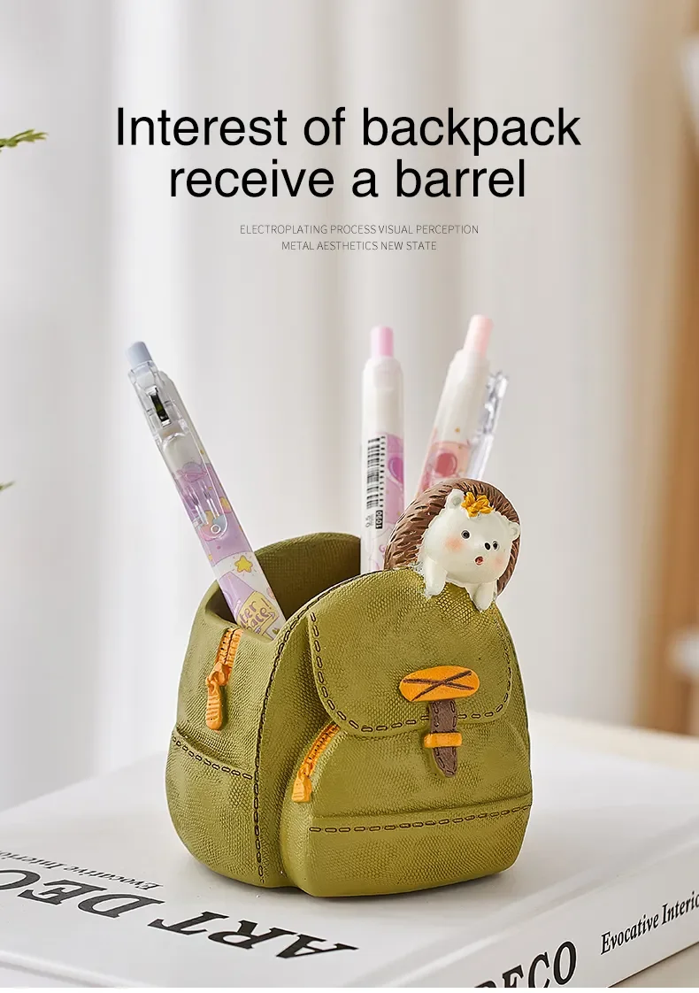 Pastoral Style Home Decor Cute Study Bag Animal Pen Holder