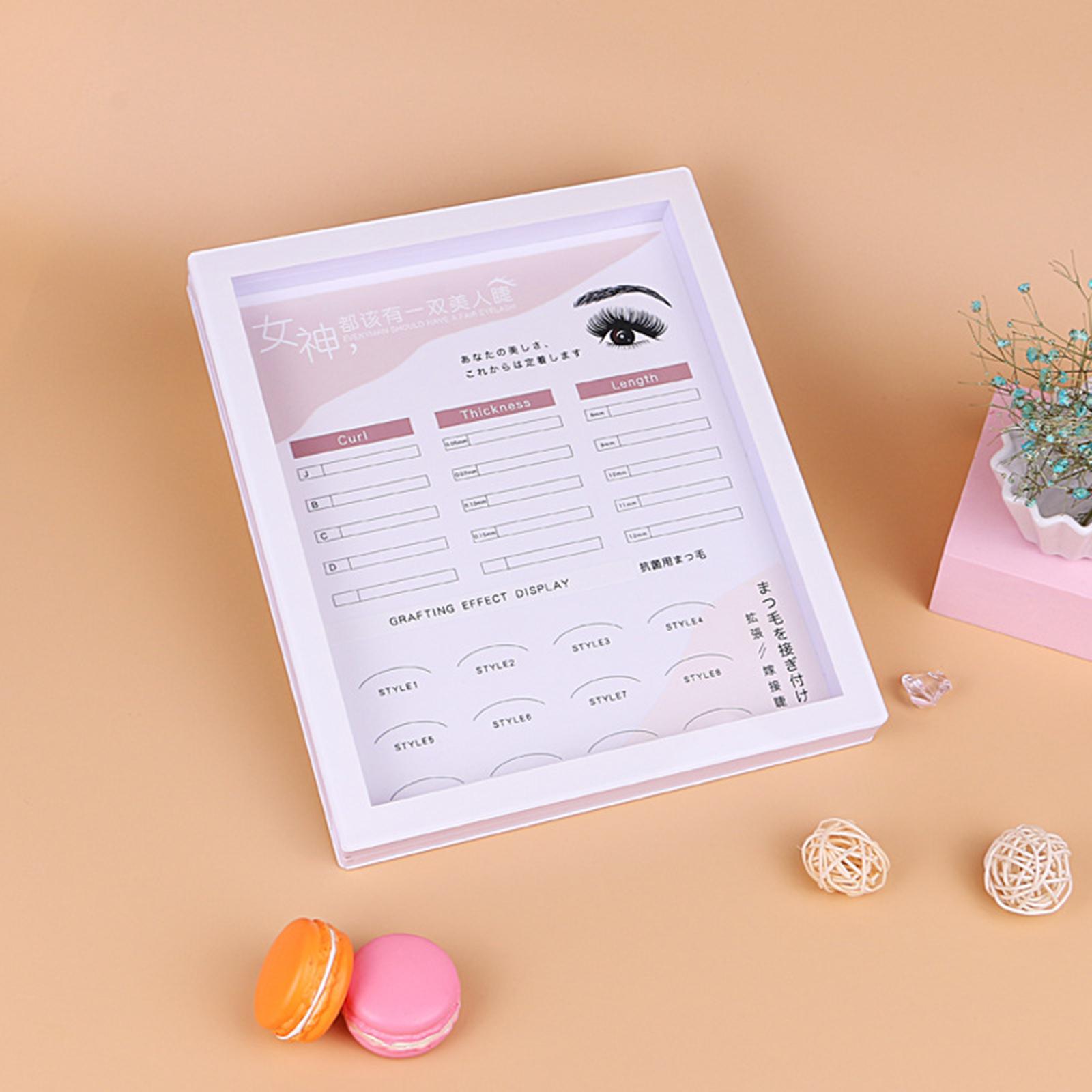 Eyelash Extension Display Plate Eyelash Tools Eye Lash Stand Acrylic Magnet Closed Make up Beauty Graft Lash Template for Women