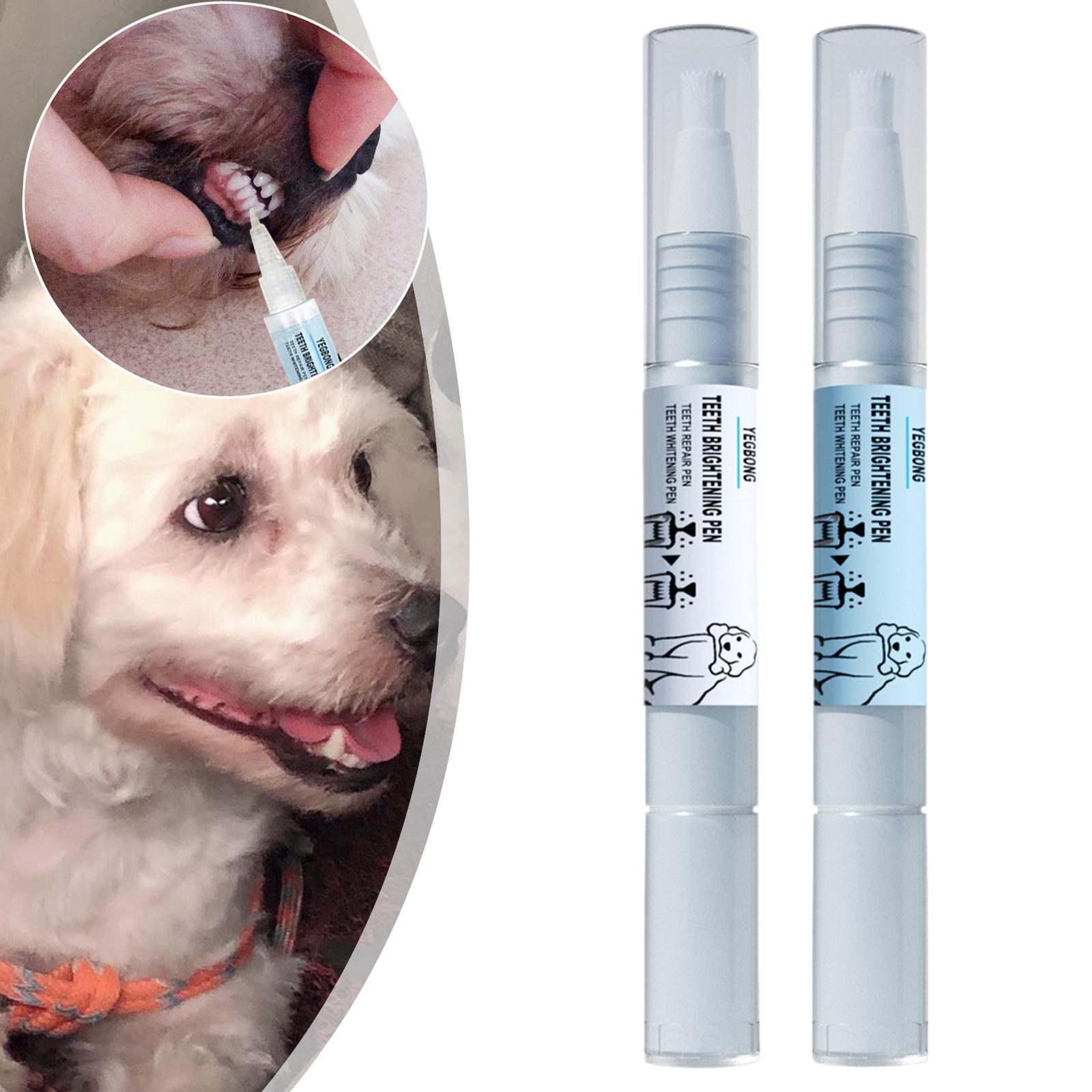 2Pcs Dog Teeth Pen Cleaning Teeth Cleaner Plaque Cleaner Clean Teeth Pen Teeth Brightening Pen Whitening