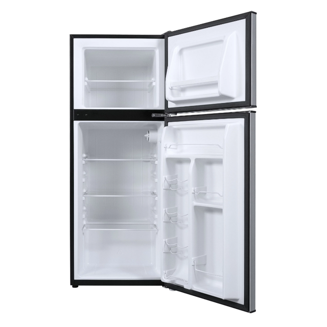Electactic 3.1 Cu.Ft Small Fridge With Freezer,Compact Refrigerator With 2 Doors,Mini Fridge With Adjustable Removable Glass Shelves For Bedroom,Dorm