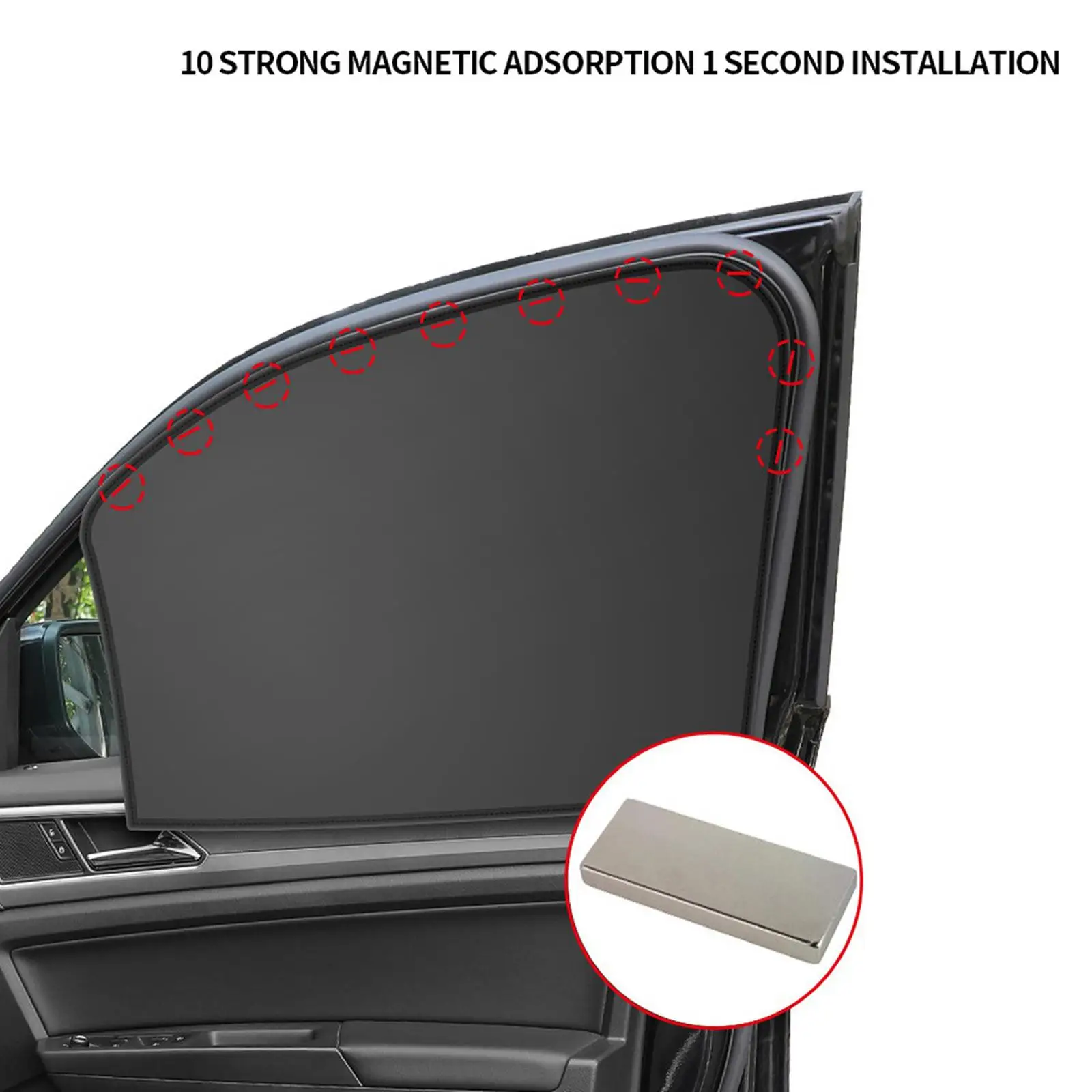   Privacy Car Magnetic Rear Front Side Window Sun Shade Shade Set Durable Einfach zu installieren Spare Parts Professional