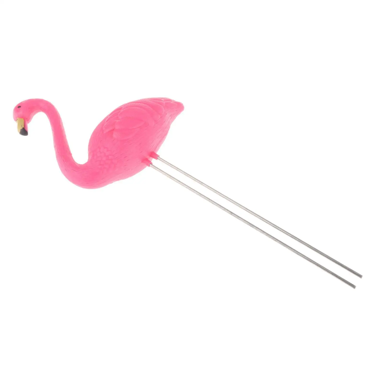 2xFlamingo Garden Stake Yard Ornament Decoration Beach Outdoor Backyard Party Look Up 40.5x16cm