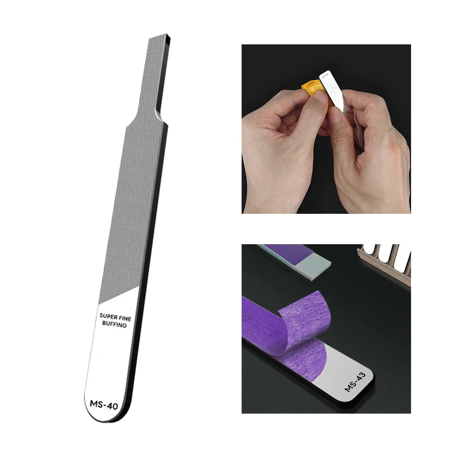 Mirror Polished Glass File for Models Engraving Precision Hobby Grinding Tool for Plane Car Toy Miniature Figure Resin Material