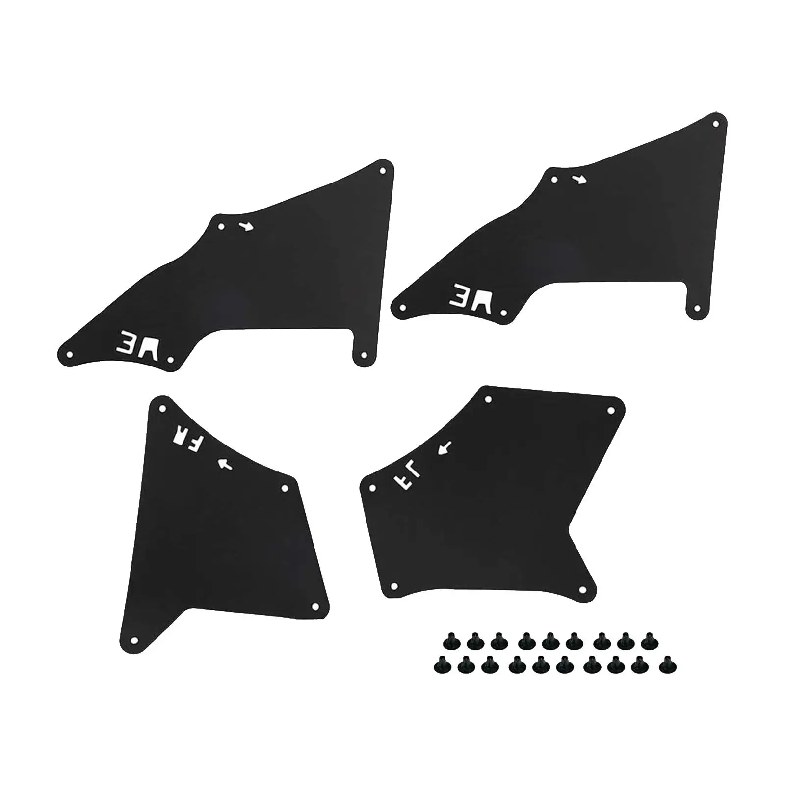 4 Pieces Splash Guard Fender Liner Shields Replaces Durable Premium Splash Shield Guard Flap for Toyota Overbearing Prado
