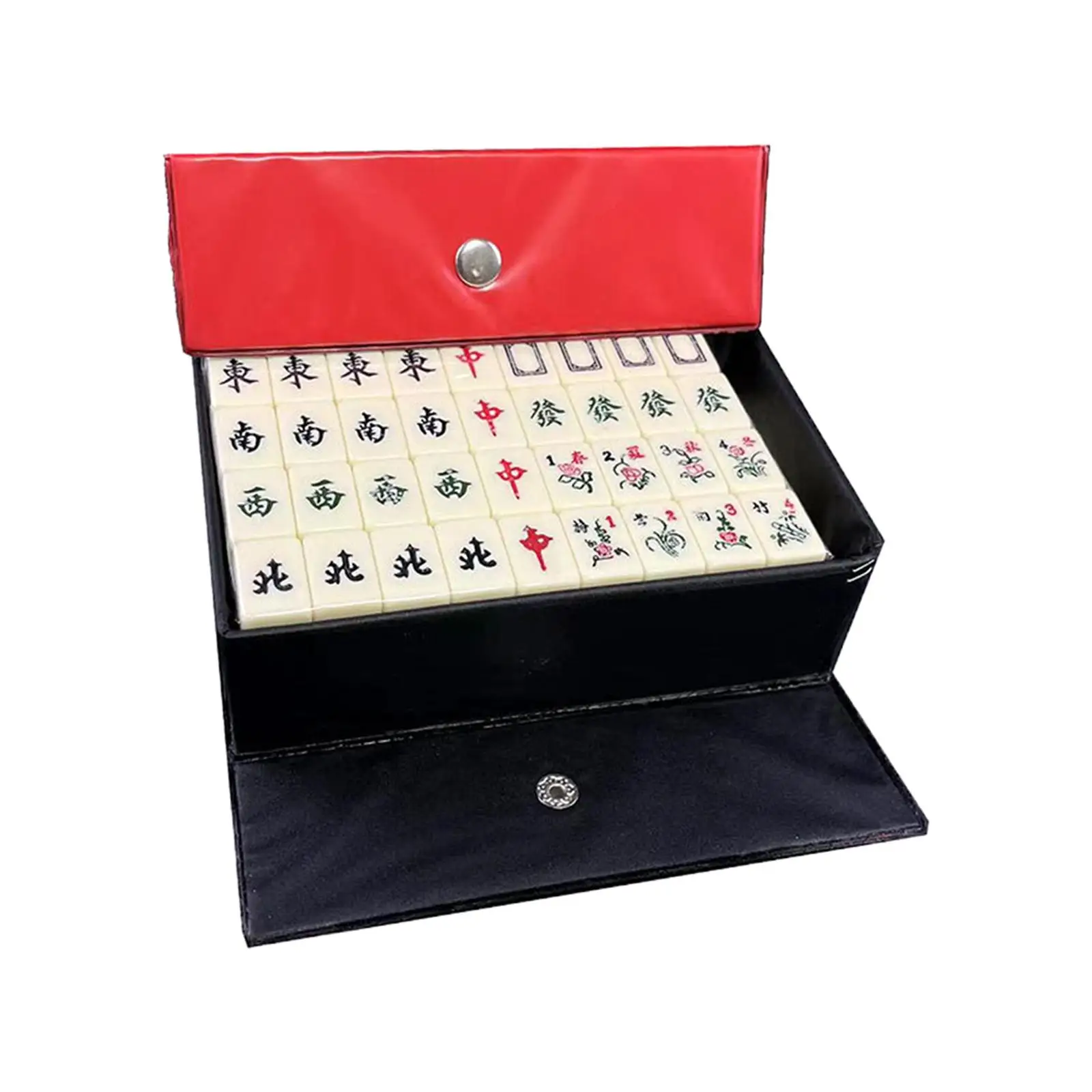 Chinese Mahjong Game Set with Carrying Case Table Game for Chinese Game Play