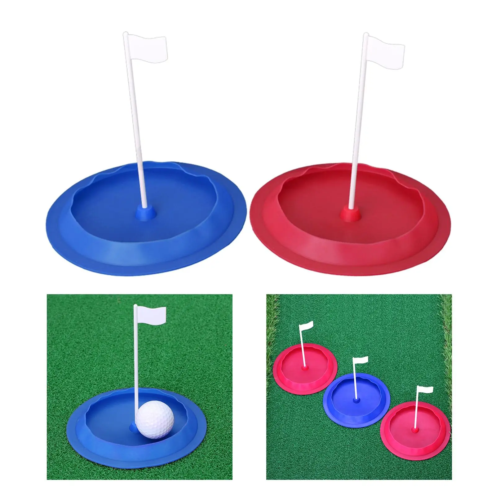 Golf Putting Cup Durable with Flag Flexible Golf Training Aid Golf Accessories Golf Putting Hole Cup for Adults Women Men Indoor