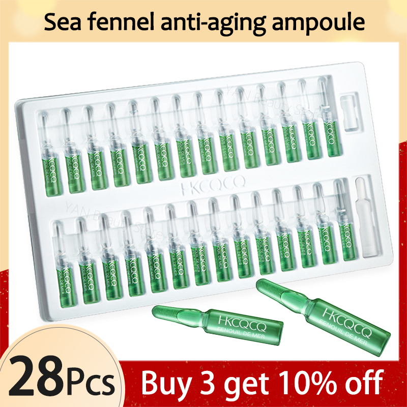 Best of 28 / 56Pcs Sea Fennel Anti-Aging Ampoule Hyaluronic Acid Moisturizing Beauty Serum Vitamin E Elastic Skin Essence Skincare Product Reviews & Tips