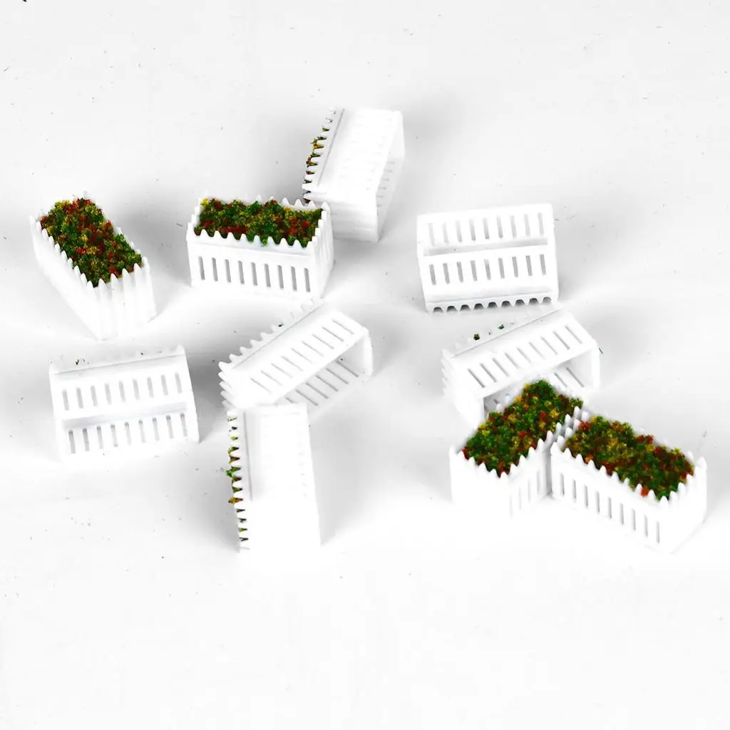 Set Of 10 Tiny Dollhouse Miniature Flower Plant In Pot 0 Decoration