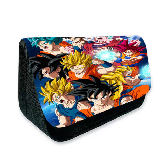 Estojo Escolar Dragon Ball Goku e Vegeta Super Saiyajin Anime Desenho -  Estampado