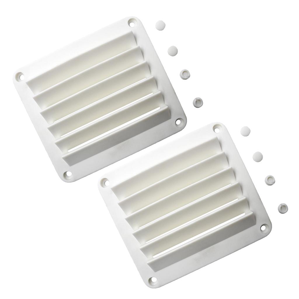 2x Louvered Vents Round Plastic ABS  -1/2 x 4-7/8inch Sail Boat