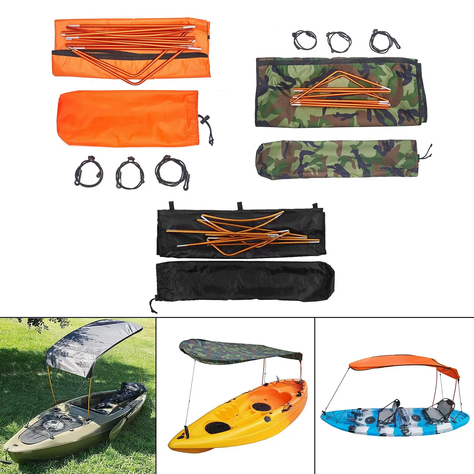Kayak Boat Sun Shelter Inflatable Boats Tent Fishing Awning Top Cover Canopy Top Cover Fishing Tent Sun Rain Canopy Protective