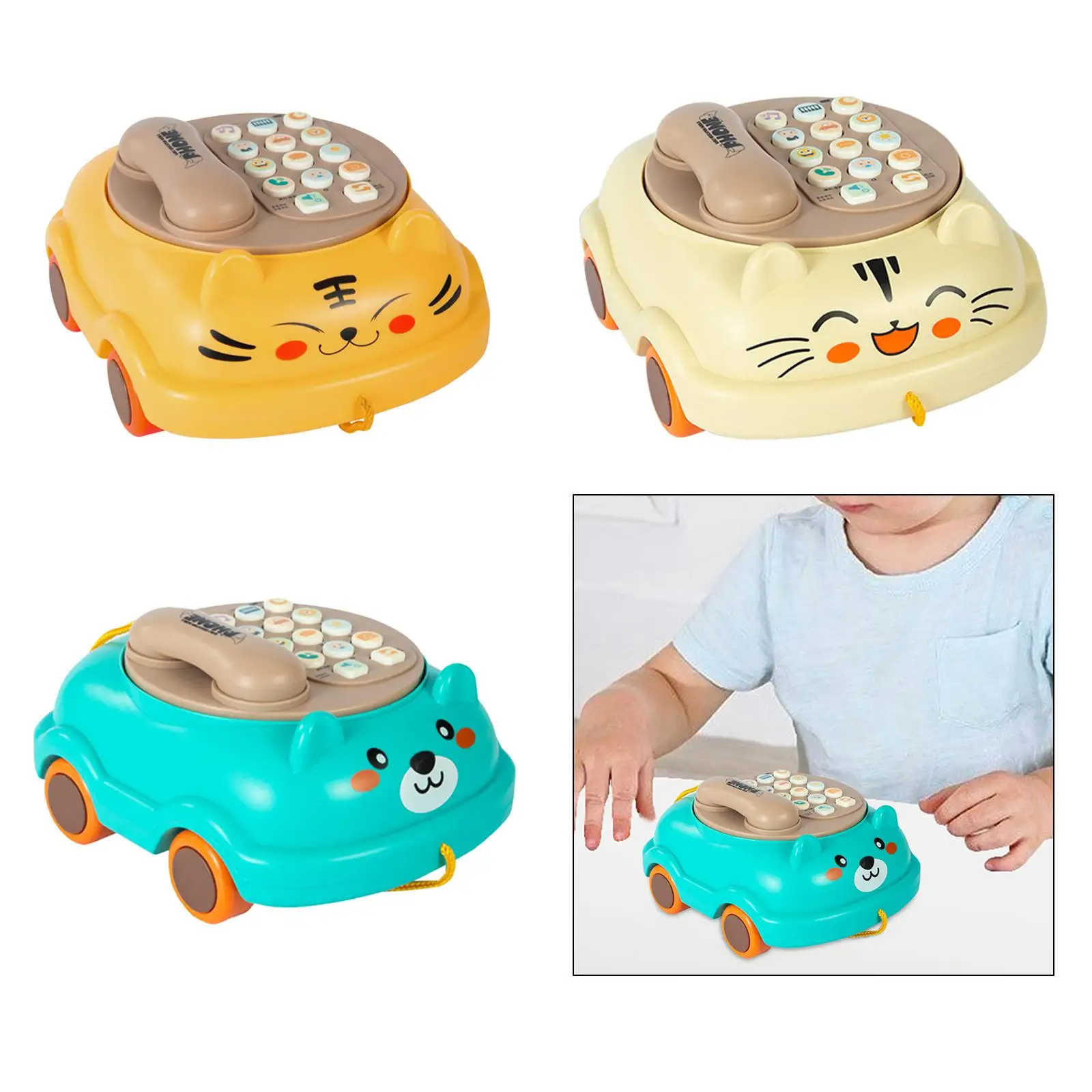 Early Learning Toy Pretend Phone for Children Early Education Gift Girl