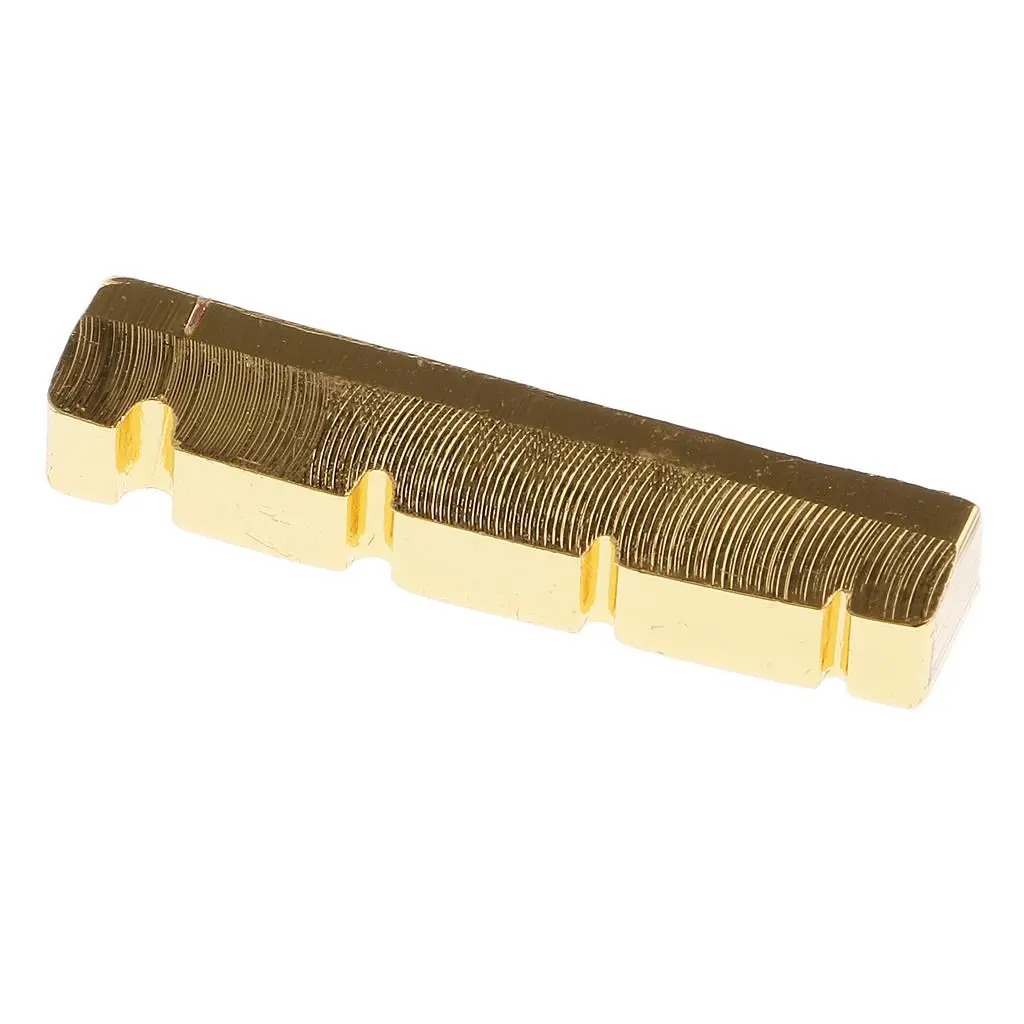 Brass Guitar Bridge Nut Slotted 42mm/38mm for 4 Electric Bass Instrument