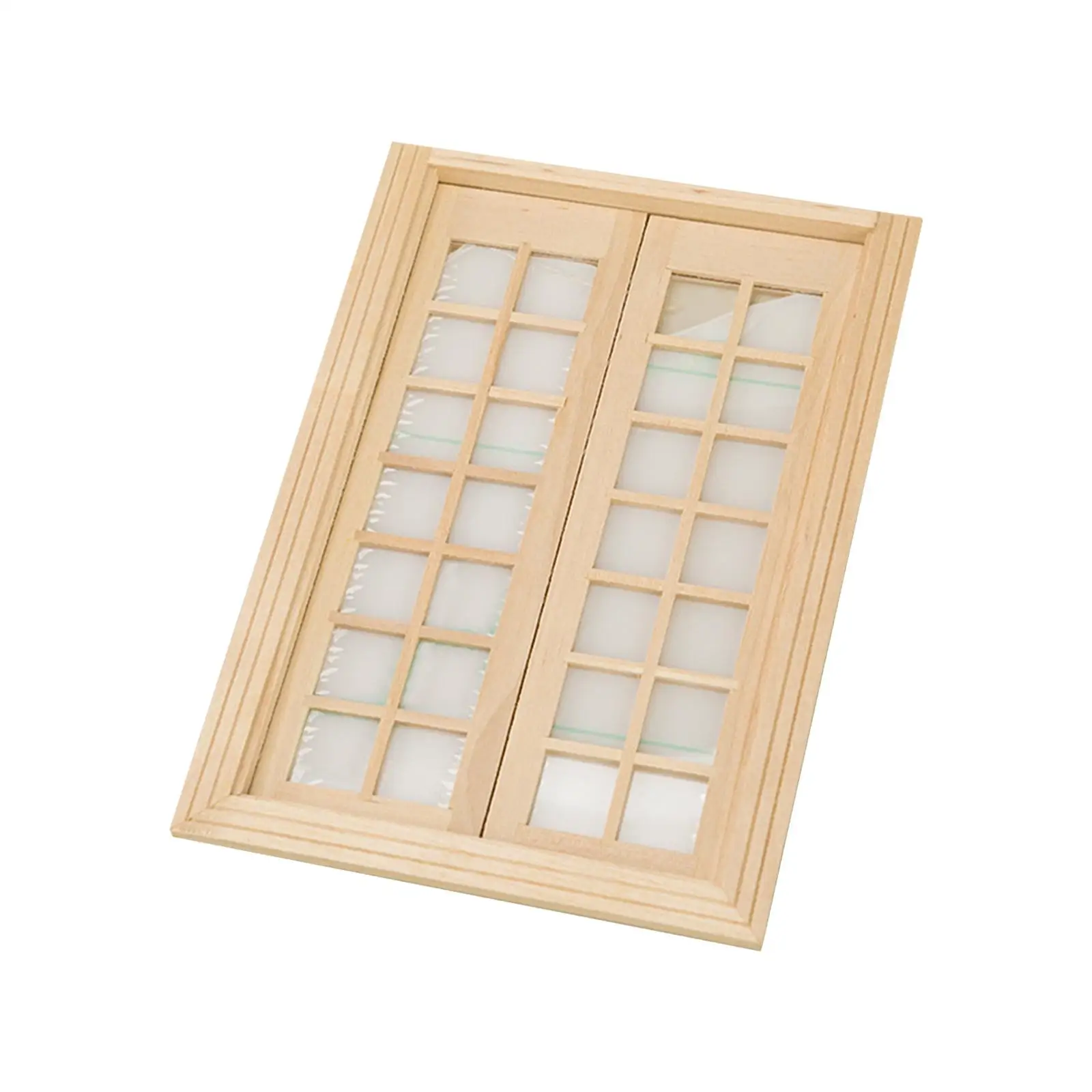Doll Wooden Small Window Photo Props Mini House Scene Props Miniature Furniture for Kitchen Study Living Room Bedroom Decoration