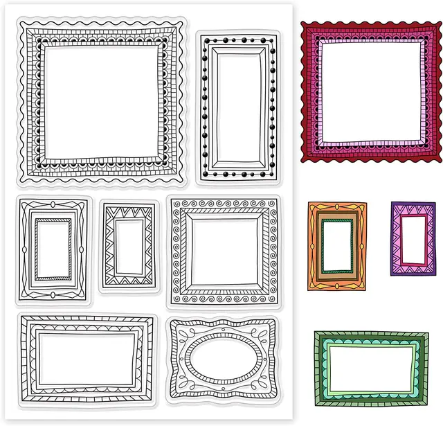 1PC Custom PVC Clear Stamps for Photo Album Stamp Sheets Film Frame Hamsa  Hand Pattern 160x110x3mm 