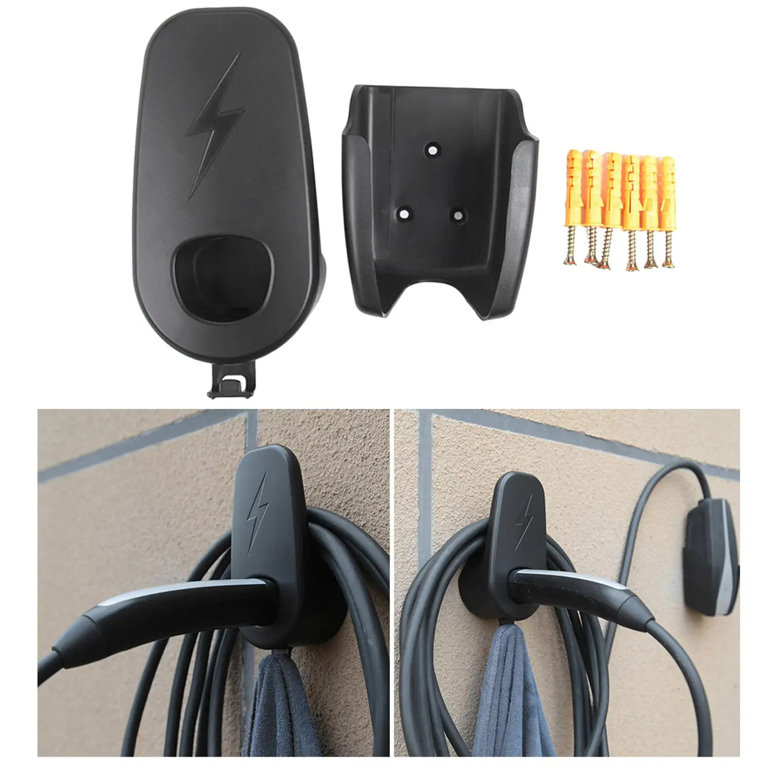 Charging Cable Organizer Accessory Practical ABS Sturdy for Tesla Model 3 Model Y Model X Model S Outdoor Indoor Use