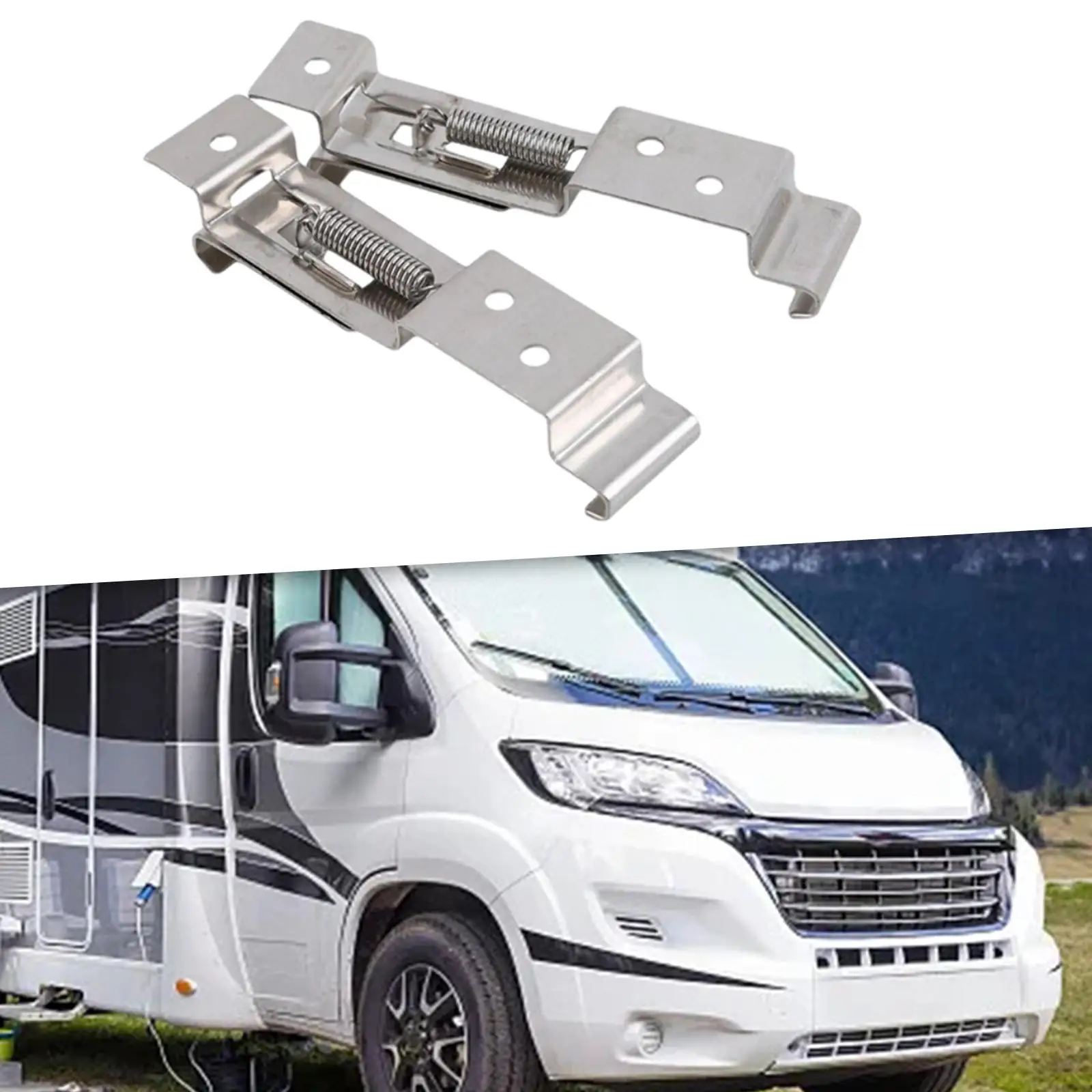 2x Cars License Plate Cover Spring Loaded Bracket License Frame for Truck Trailer High Performance Premium Auto Accessories