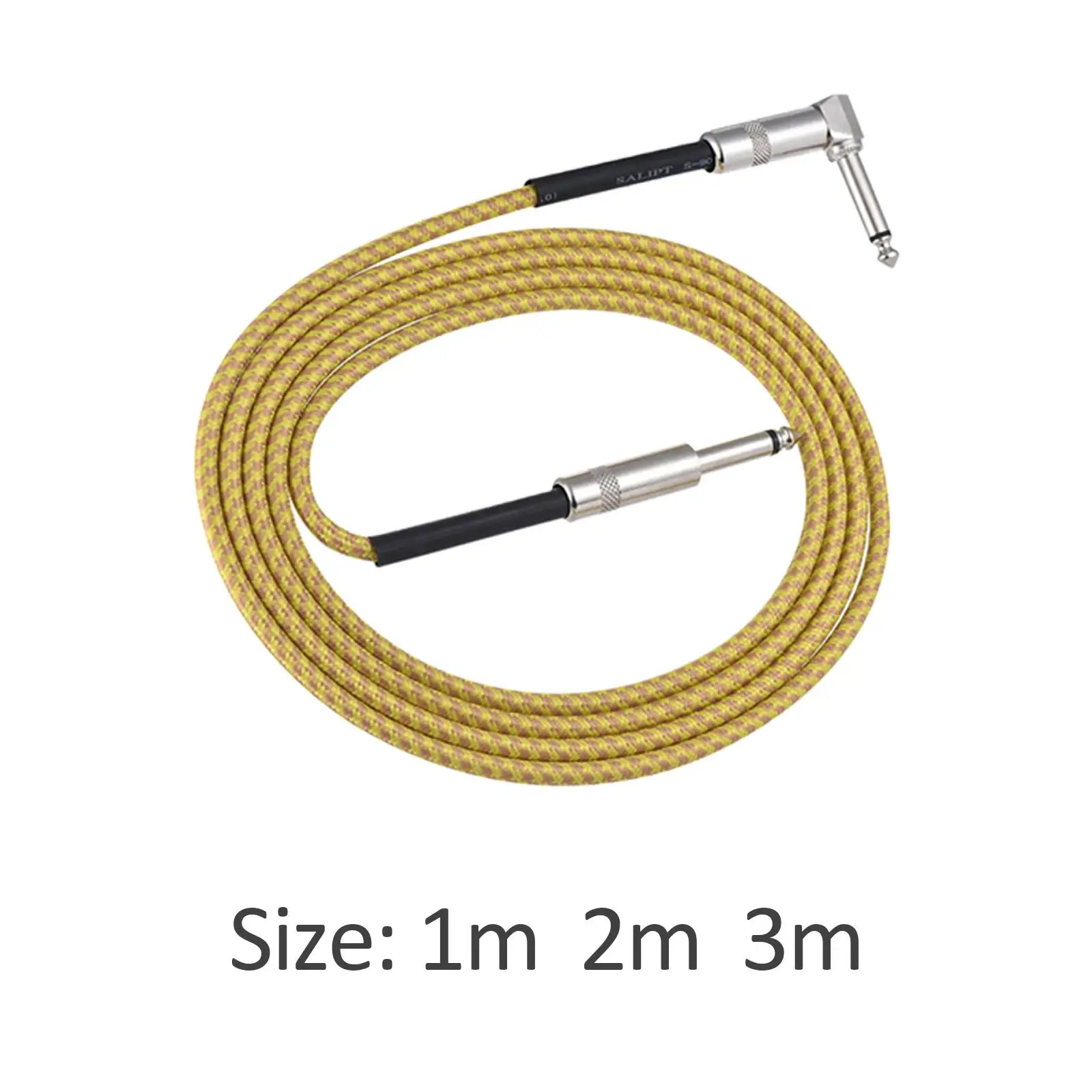 Shielded Guitar Cable Noise Reduction 6.35mm for Keyboard Equalizer Electronic Drum