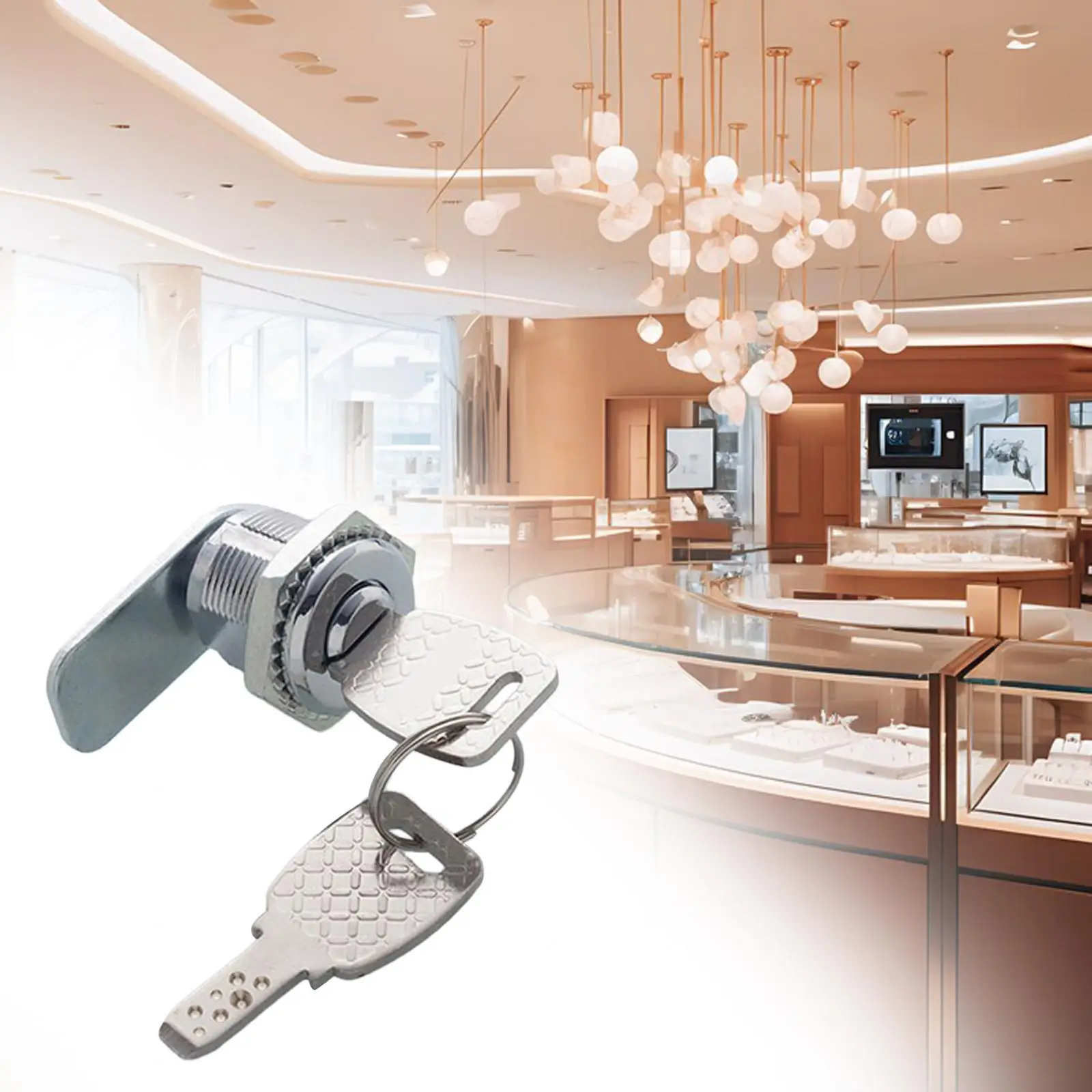 Cabinet cam Lock Furniture Lock with 2 Keys Sturdy Professional Zinc Alloy for Showcase Furniture Coffer Vehicle Cabinet