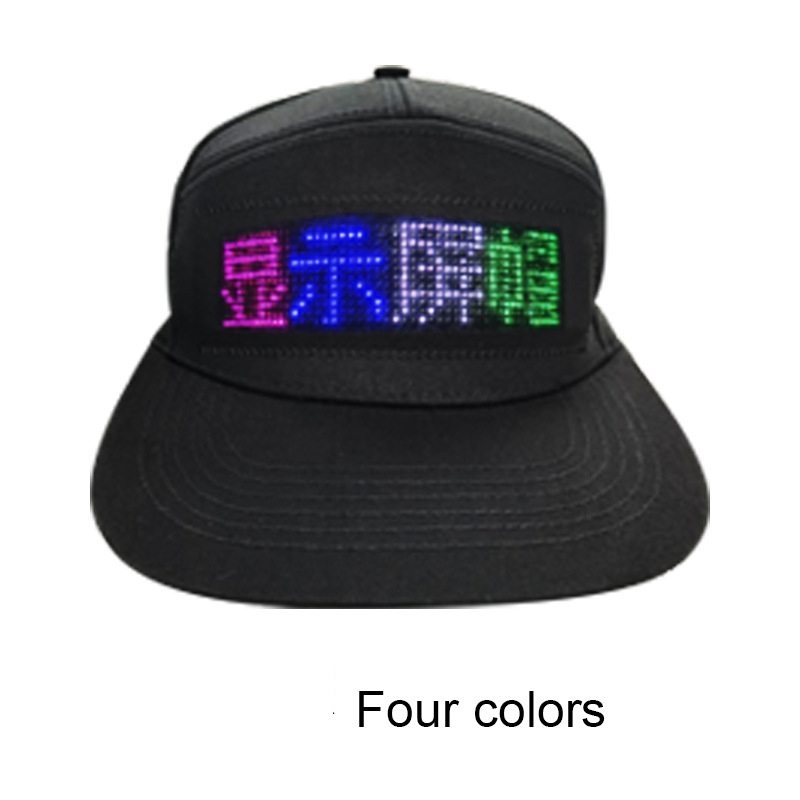 LED Baseball Hat, DIY Programável Scroll Mensagem,