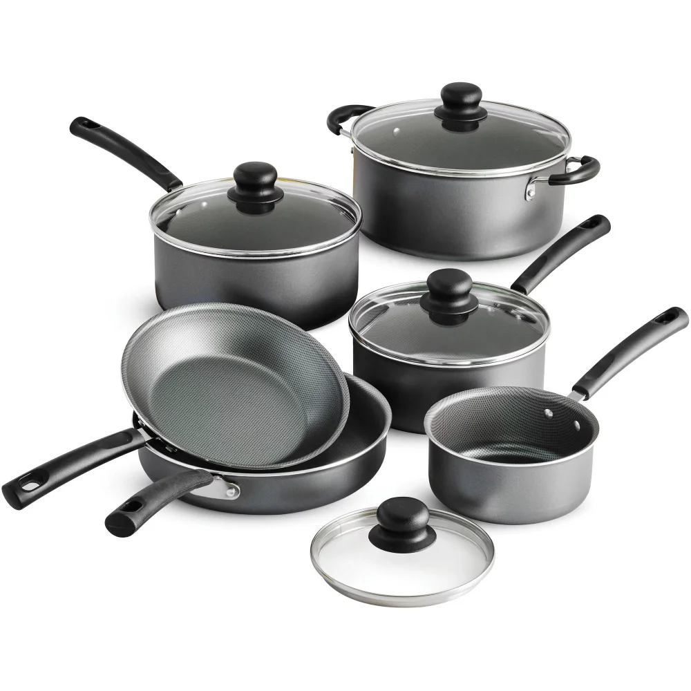 Primaware Non-stick Cookware Set, 10 Piece Kitchen Utensils Pots, Pans and Utensils