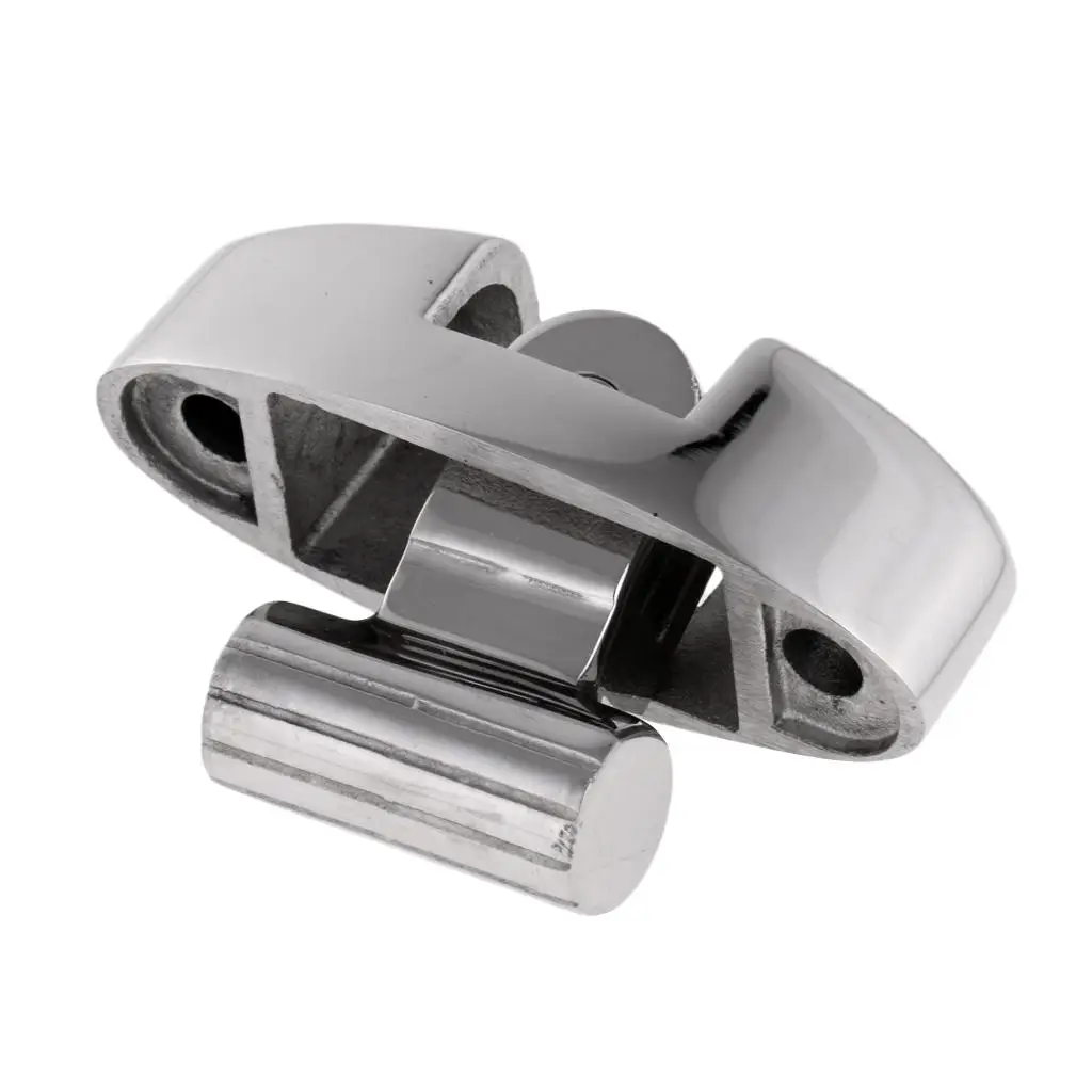 316 Marine Grade Stainless Steel Boat  Top Fitting Swivel Deck Hinge with Rubber Pad 2.75 x  x 1.77inch