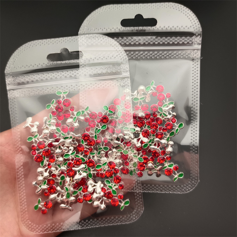 Best of 20Pcs / lot 3D Alloy With Shiny Rhinestones Metal Red Cherry Nail Art Decoration Mini Charm DIY Gem Luxury DIY Manicure Accessorie Reviews & Tips