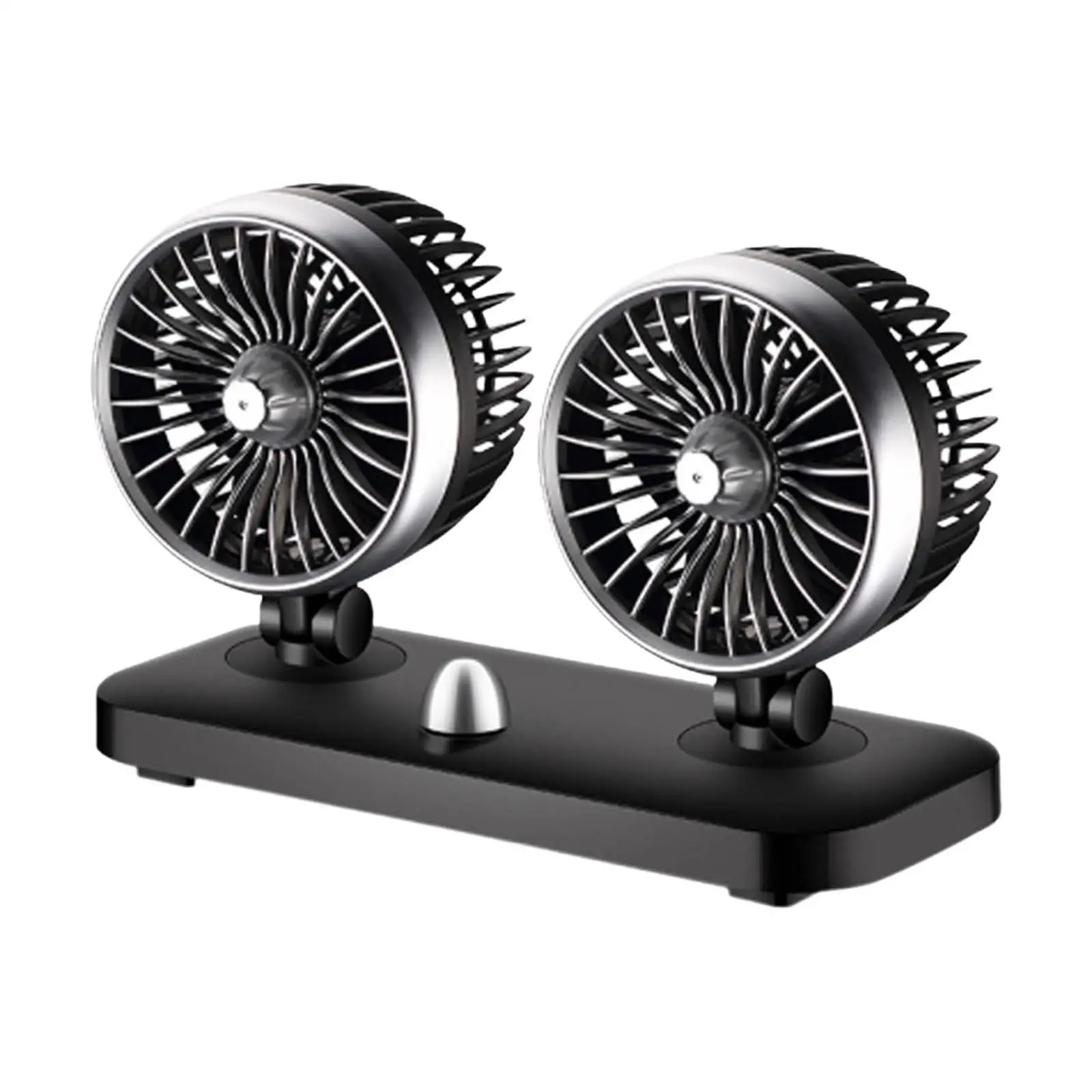 USB Twins Fan Car Dashboard Electric Fan Universal Portable Air Circulator