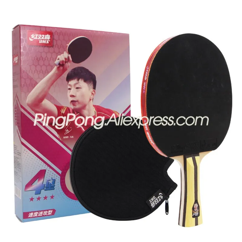 Pen-Hold Style Genuine DHS R4006 Table Tennis Paddle Racket 4-Star Bat 