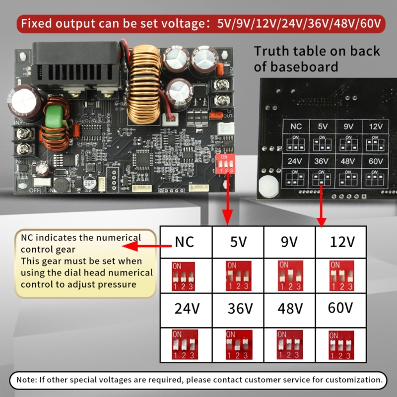 potência com display LCD, conversor DC-DC, 6-70V a 0-60V, XY6020L