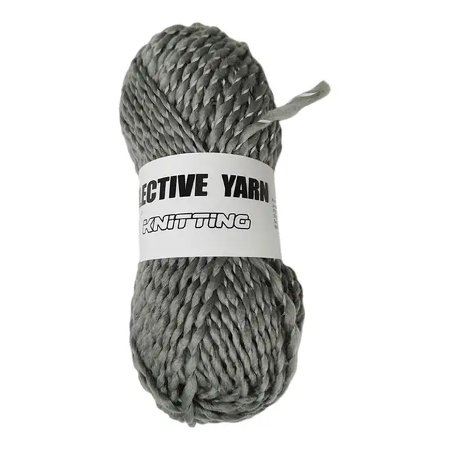 50m/Roll 4mm Reflective Yarns Hand Knitting Sweater Hat Scarf