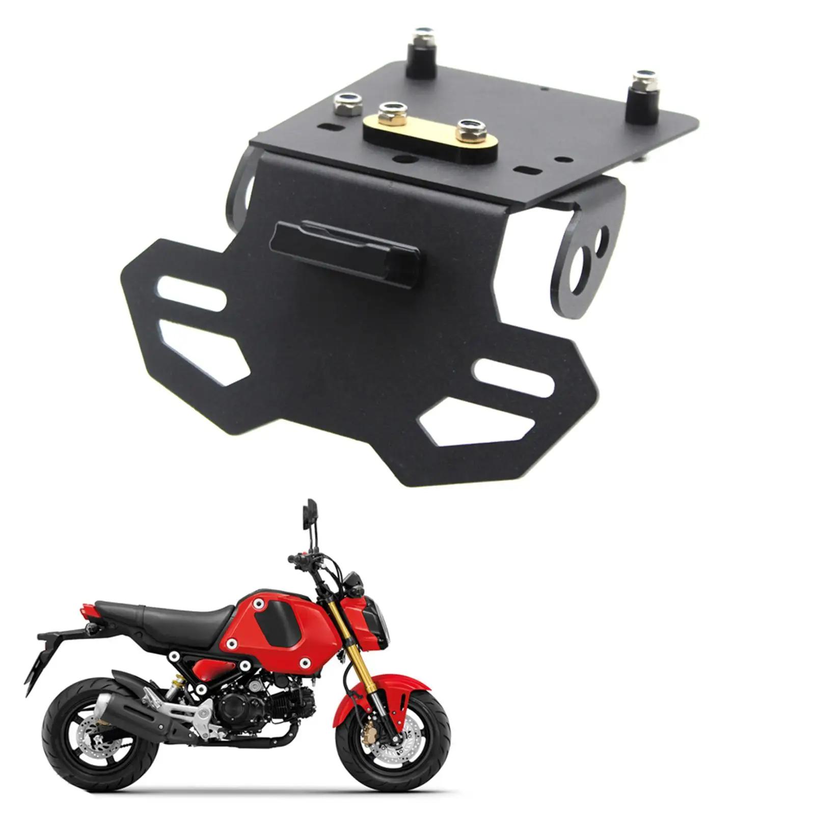 Motorcycle License Holder Frame Kit Aluminum Tail Fit for Honda Msx 125 Grom Replacement Spare Parts Easy to Install