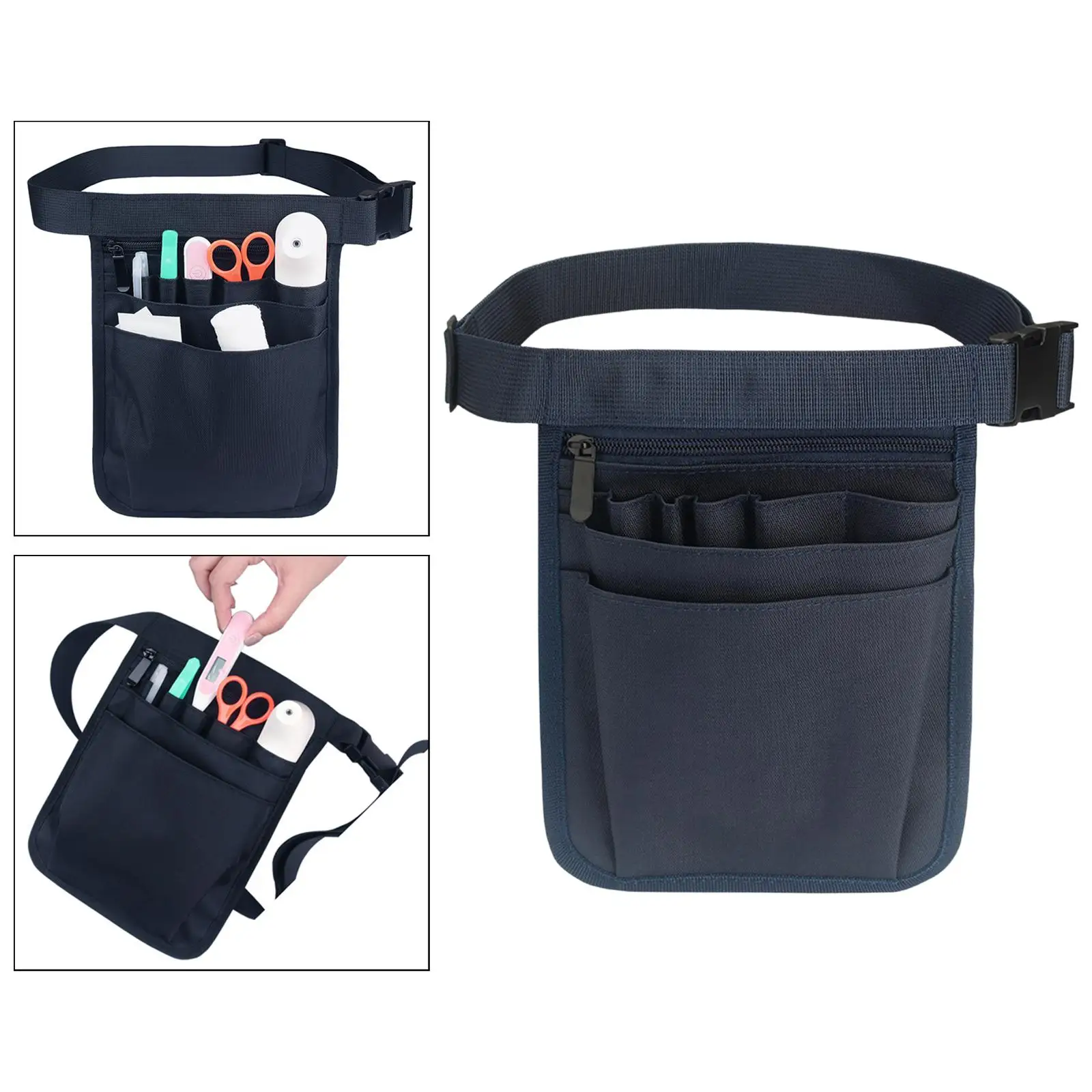 Multifunctional Nurse Waist Bag Organizer Tool Supplies with Belt Strap Case Pocket Adjustable Accessories for Nursing Women Men