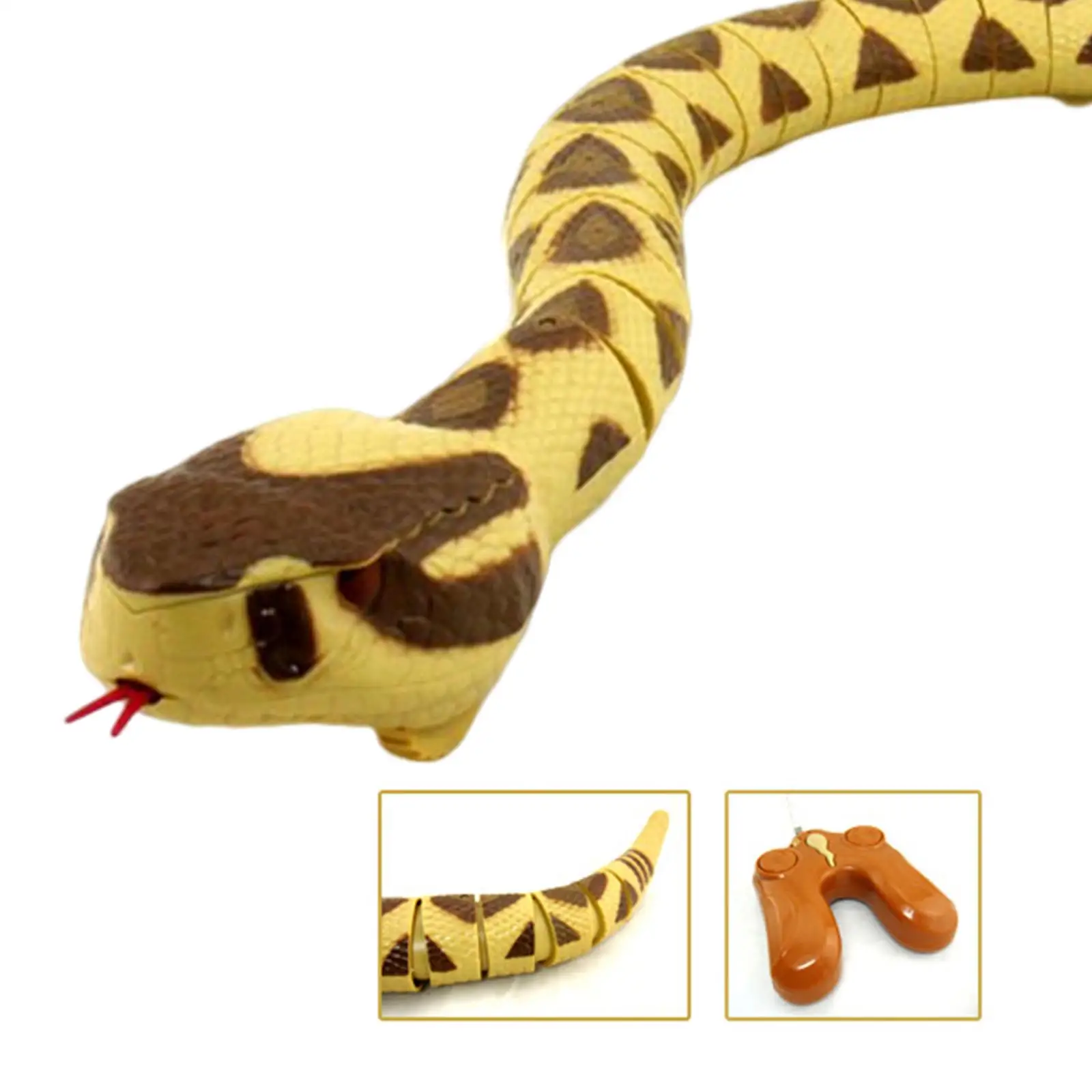 Realistic RC Snake Toys Scary Snake Toy Halloween Tricks Toy Party Favors for Party Tricks Tabletop Decors Jokes