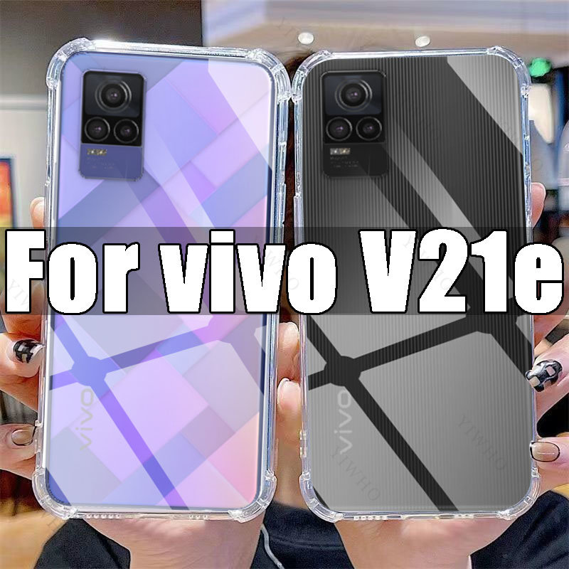 Klare Handyhülle für Vivo V21e, transparente TPU-Hülle für Vivo V21 E V21 21e 6,44 Zoll V2061, stoßfeste, kratzfeste Abdeckungen – Detail 1