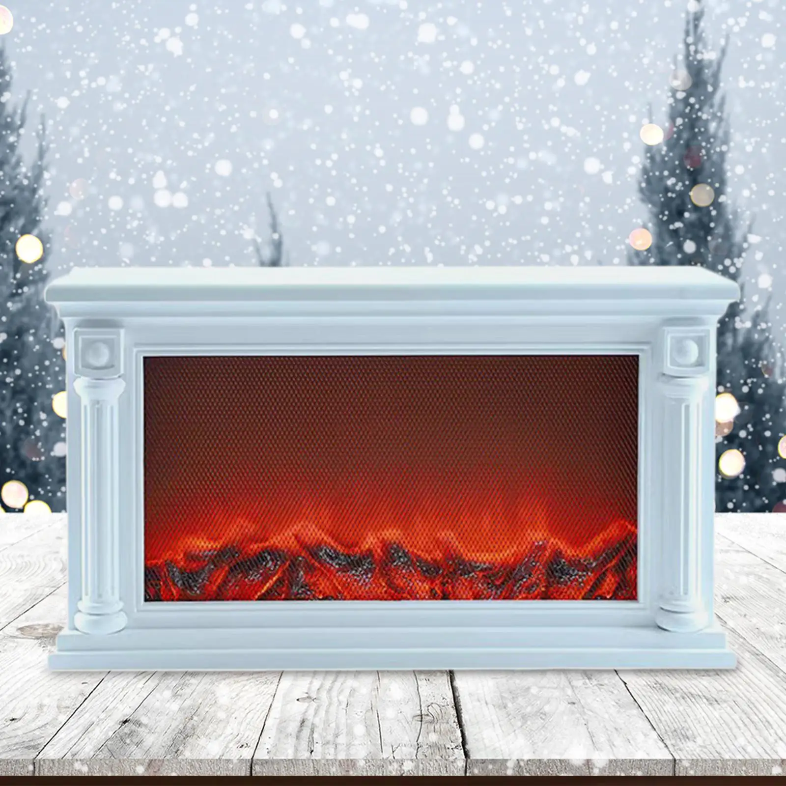 Simulation Fireplace Lamp Home Decor Decorative for Christmas Living Room