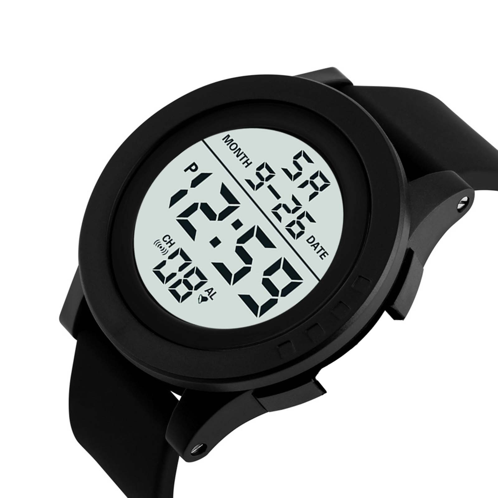 Homens e mulheres LED Digital Display Watch,