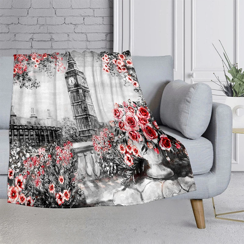 The latest fashion printing The Lord of the Rings pattern rectangular  flannel blanket unique sofa bed blanket