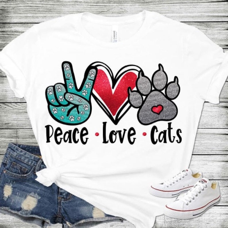 peace love cats t shirt