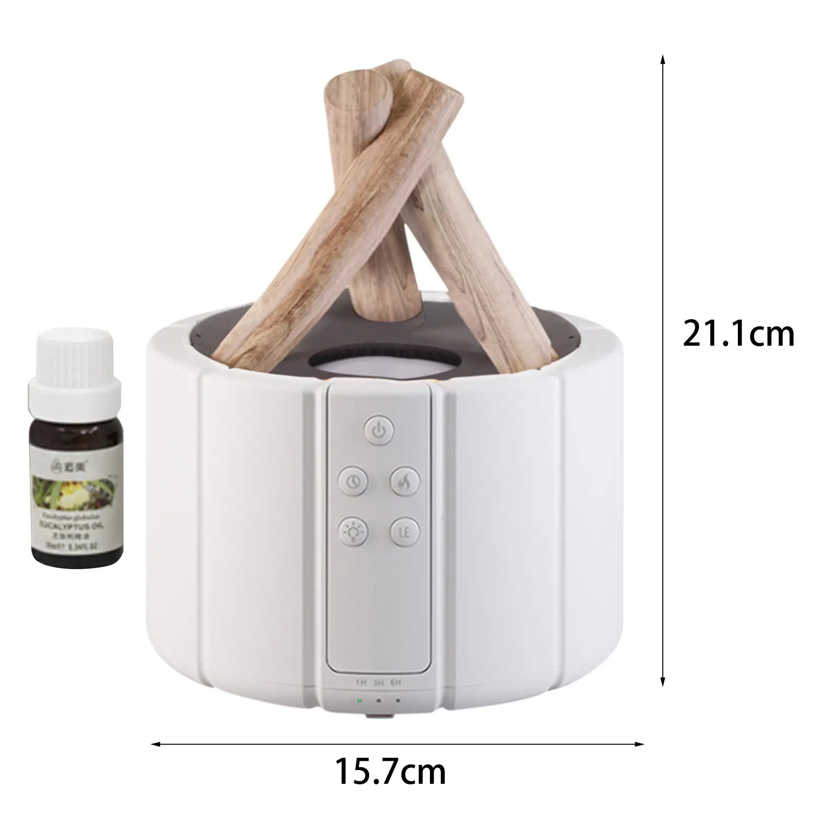 Flame Aroma Diffuser Gift Quiet Realistic Flame Effect Air Purifier 250ml Air Humidifier for SPA Gym Study Office Decor Bedroom