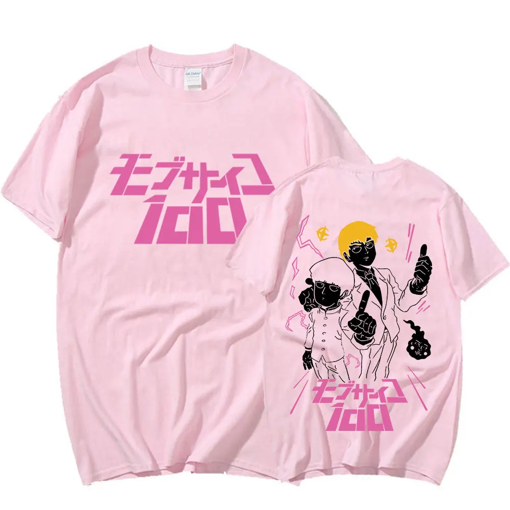 Japanese Anime Mob Psycho 100 T-shirt Shigeo Kageyama Reigen Arataka Graphic T shirts