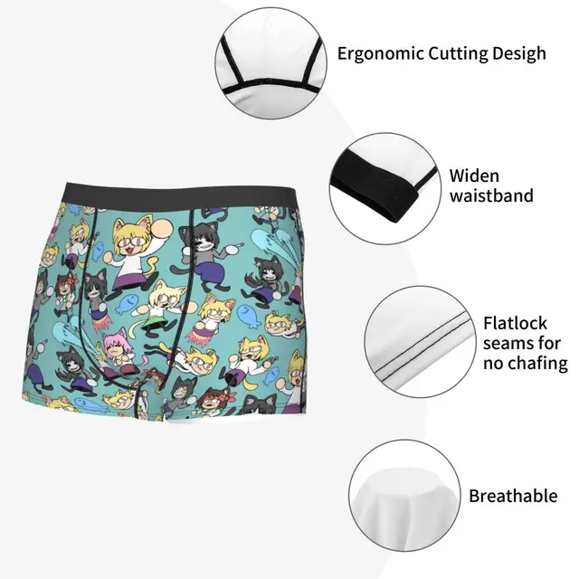 Sexy Male Fashion Neco Arc Smoking Underwear Anime Tsukihime Cat Girl Boxer  Briefs Stretch Shorts Panties Underpants - AliExpress